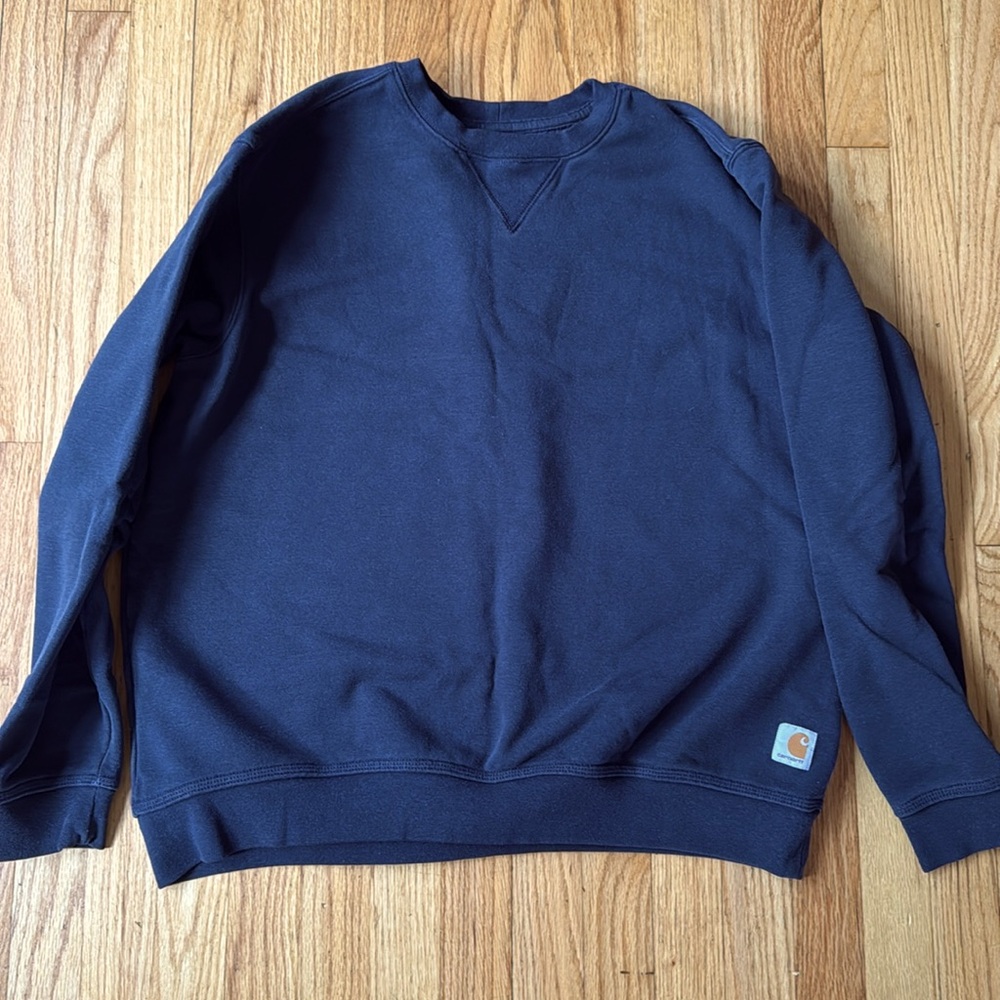 Carhartt Navy blue crew sweater size L
